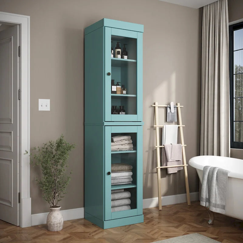 Mobiletto da bagno 16,5" in legno massello al 100% con ante opzionali di Palace Imports