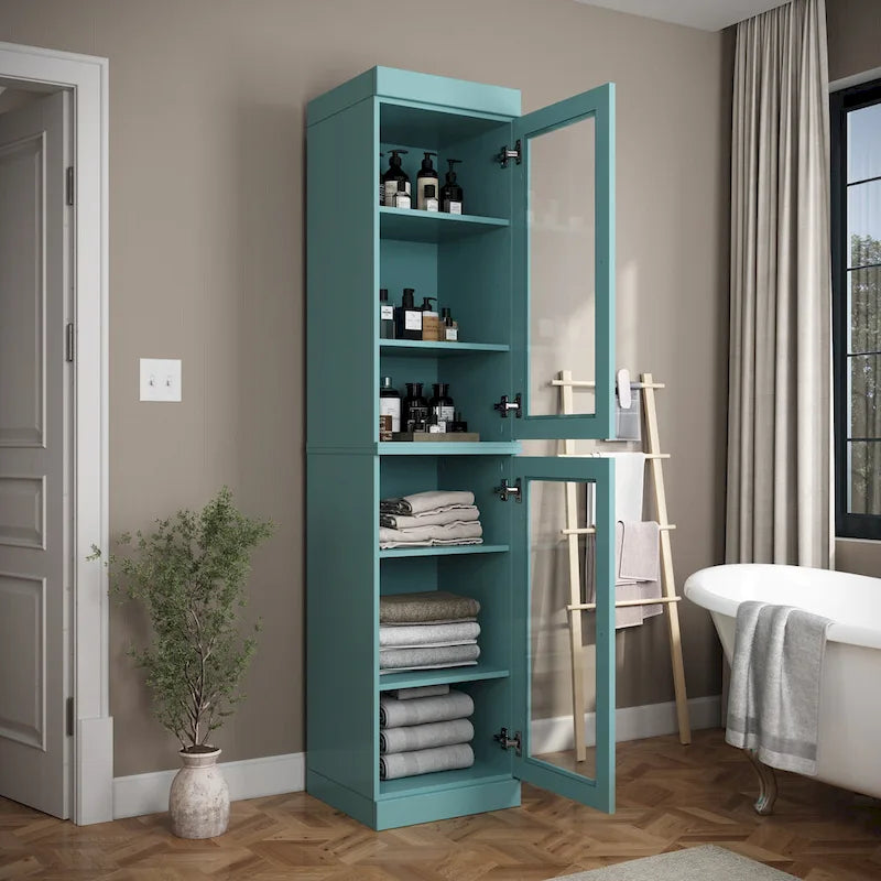 Mobiletto da bagno 16,5" in legno massello al 100% con ante opzionali di Palace Imports