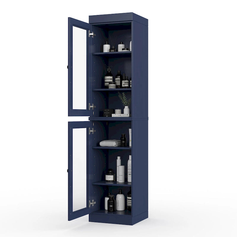 Mobiletto da bagno 16,5" in legno massello al 100% con ante opzionali di Palace Imports