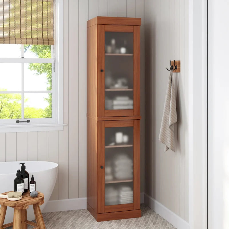 Mobiletto da bagno 16,5" in legno massello al 100% con ante opzionali di Palace Imports
