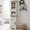Mobile contenitore da bagno rustico, mobiletto, colonna bucato alta
