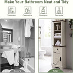 Mobile contenitore da bagno rustico, mobiletto, colonna bucato alta