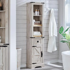 Mobile contenitore da bagno rustico, mobiletto, colonna bucato alta