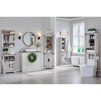 Mobile contenitore da bagno rustico, mobiletto, colonna bucato alta