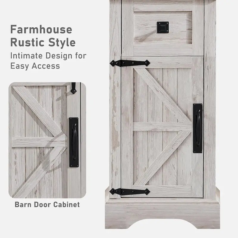 Mobile contenitore da bagno rustico, mobiletto, colonna bucato alta