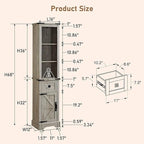 Mobile contenitore da bagno rustico, mobiletto, colonna bucato alta