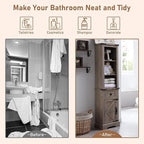 Mobile contenitore da bagno rustico, mobiletto, colonna bucato alta