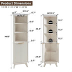 68 Mobile Alto ad Angolo Moderno, Credenza con Piano in Finto Marmo