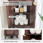 68 Mobile Alto ad Angolo Moderno, Credenza con Piano in Finto Marmo