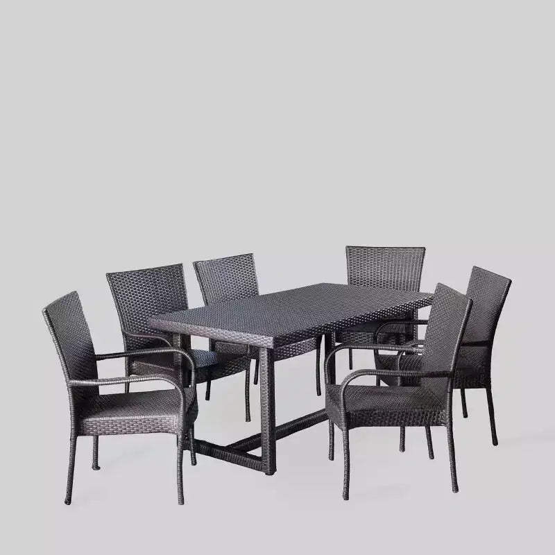 Set da pranzo in vimini 7 pezzi Melville - Christopher Knight Home