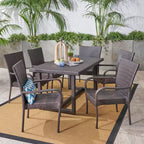 Melville 7pc Wicker Dining Set - Christopher Knight Home