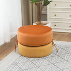 Adeco Pouf Rotondo Imbottito Poggiapiedi Ottomano