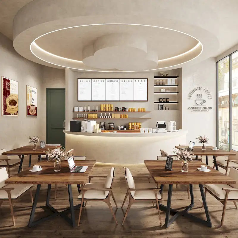 Tavolo da pranzo quadrato per 4 persone, tavolo da pranzo industriale da 80 cm per piccoli spazi