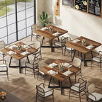 Tavolo da pranzo quadrato per 4 persone, tavolo da pranzo industriale da 80 cm per piccoli spazi