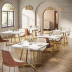 Tavolo da pranzo quadrato per 4 persone, tavolo da pranzo industriale da 80 cm per piccoli spazi