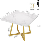 Tavolo da pranzo quadrato per 4 persone, tavolo da pranzo industriale da 80 cm per piccoli spazi
