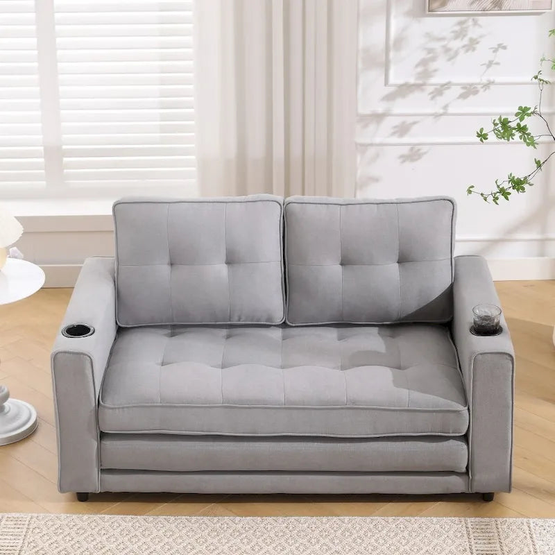 Causeuse capitonnée pliable avec lit de canapé convertible escamotable