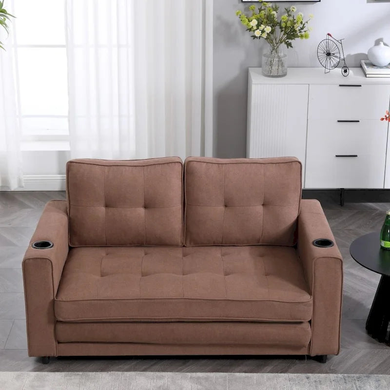 Divanetto imbottito pieghevole con letto estraibile convertibile