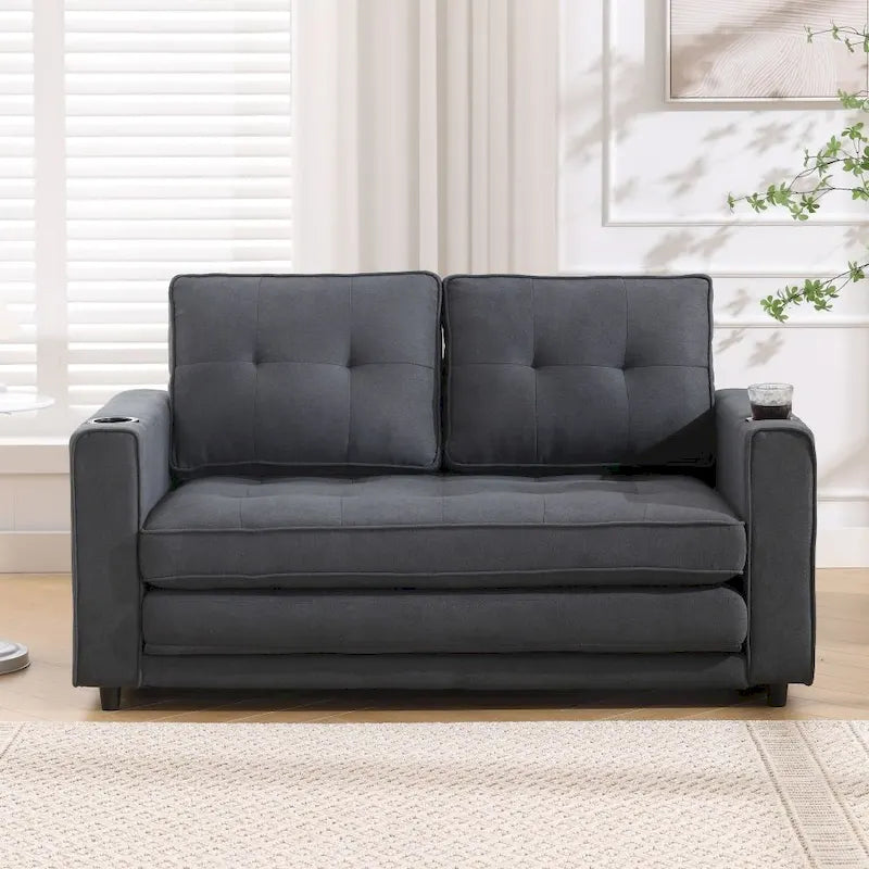 Divanetto imbottito pieghevole con letto estraibile convertibile