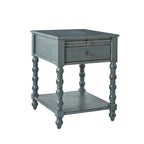 Tavolino finale Eric Traditional 26 Tall Solid Wood con USB di HULALA HOME