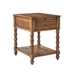 Tavolino finale Eric Traditional 26 Tall Solid Wood con USB di HULALA HOME