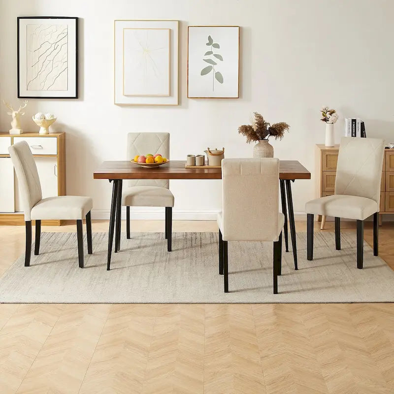 Javlergo Sedie da Pranzo Set da 2/4/6, Sedie da Cucina Imbottite Sedia Laterale per Sala da Pranzo con Schienale Imbottito