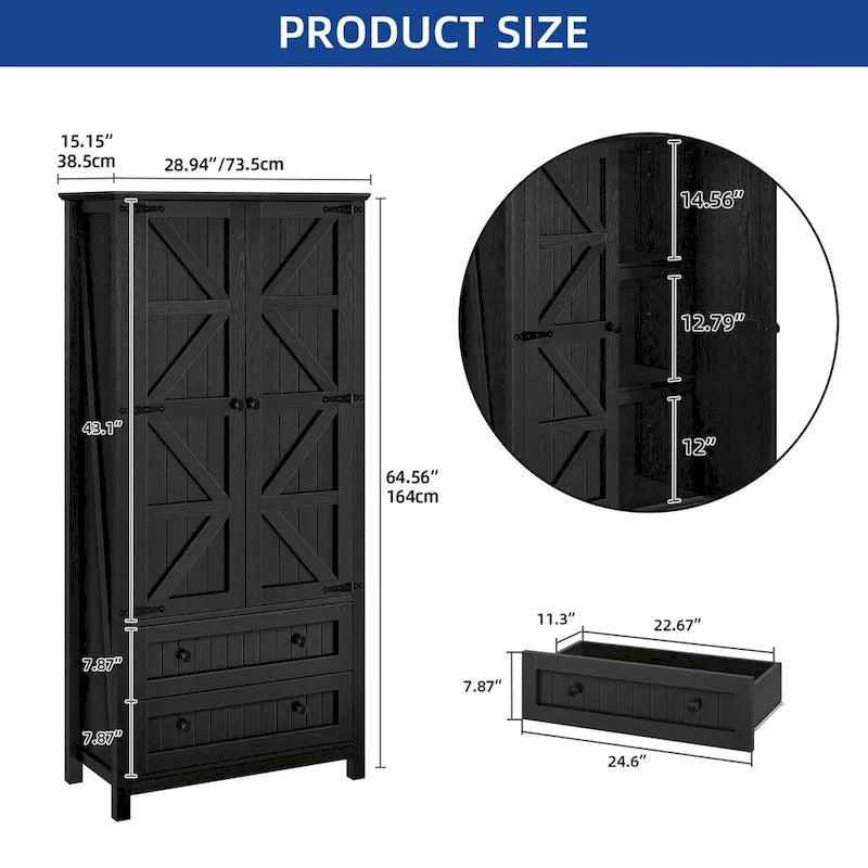 Dispensa/Credenza da Cucina in Stile Rustico