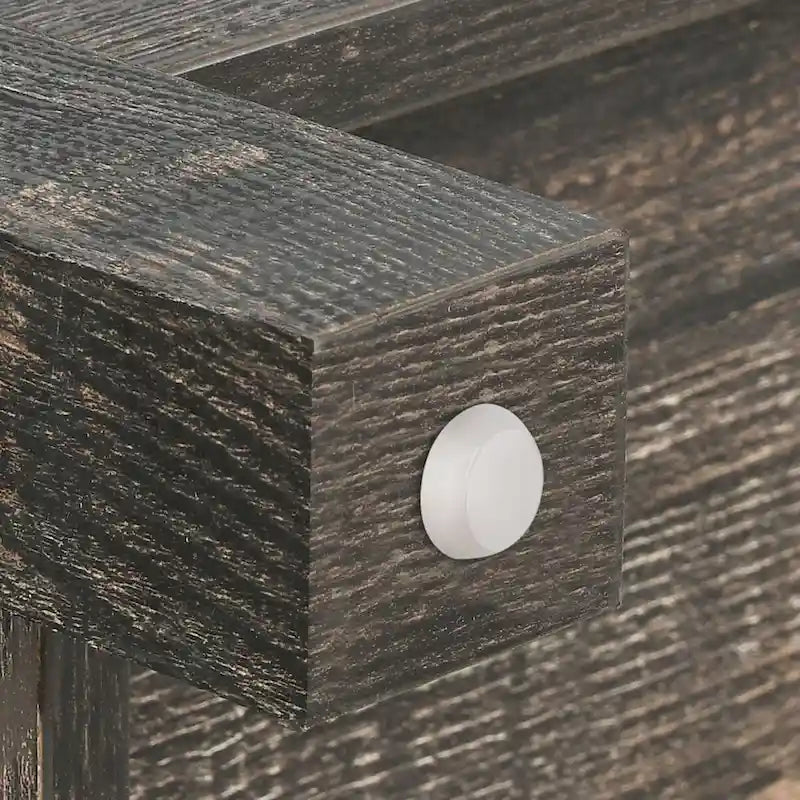 Dispensa da Cucina a Colonna Stile Rustico con 2 Cassetti e Ante, 162 cm