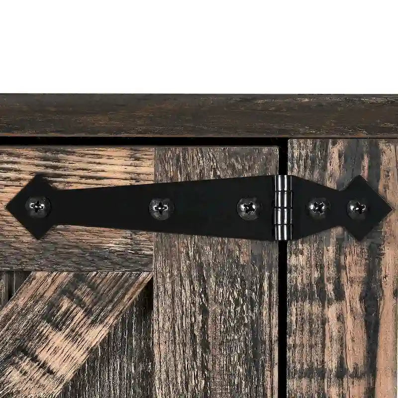 Dispensa da Cucina a Colonna Stile Rustico con 2 Cassetti e Ante, 162 cm