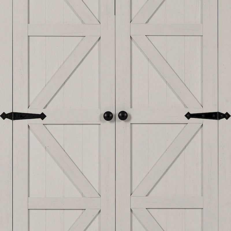 Dispensa da Cucina a Colonna Stile Rustico con 2 Cassetti e Ante, 162 cm