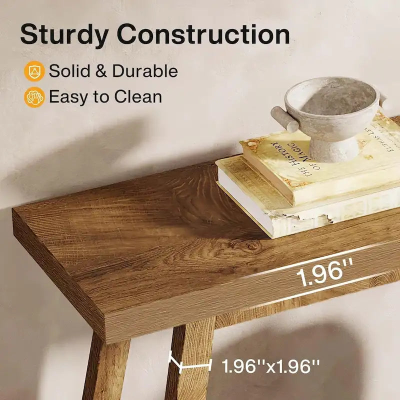 Table console de ferme de 70,9 pouces à 2 niveaux, étroite et longue, à placer derrière le canapé