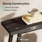 Table console de ferme de 70,9 pouces à 2 niveaux, étroite et longue, à placer derrière le canapé