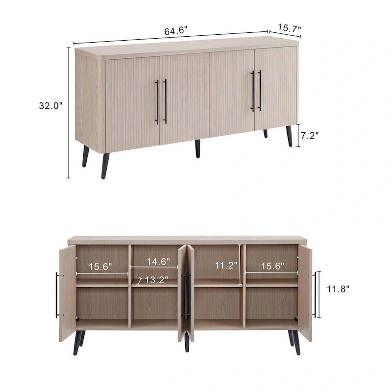 Madia Manhattan Comfort Mid Century Modern Jodie da 64.6 pollici