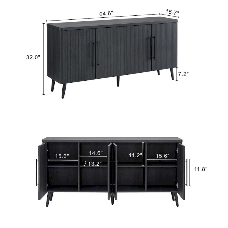 Madia Manhattan Comfort Mid Century Modern Jodie da 64.6 pollici