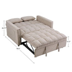 Divanetto Reclinabile Convertibile con Imbottitura Capitonnè, Allungabile, Lunghezza Moderna 76,5 cm