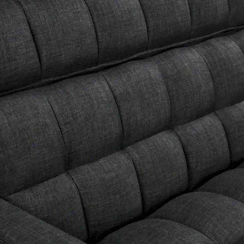 Divanetto Reclinabile Convertibile con Imbottitura Capitonnè, Allungabile, Lunghezza Moderna 76,5 cm
