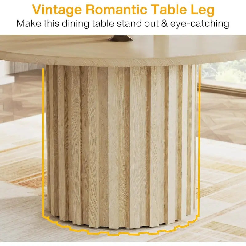 Table à manger ronde pour 4 personnes avec piètement en métal pour salle à manger, cuisine, salon (chaises non incluses)