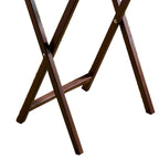 Tavolini vassoio pieghevoli per TV PJ Wood con ripiano salvaspazio compatto, espresso, set da 5 pezzi - 36,38