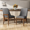 Chaises de salle à manger arrondies en bois massif Leopold de Furniture of America (Lot de 2)