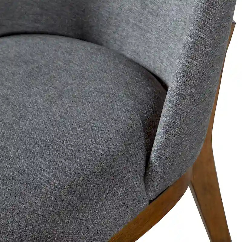Chaises de salle à manger arrondies en bois massif Leopold de Furniture of America (Lot de 2)