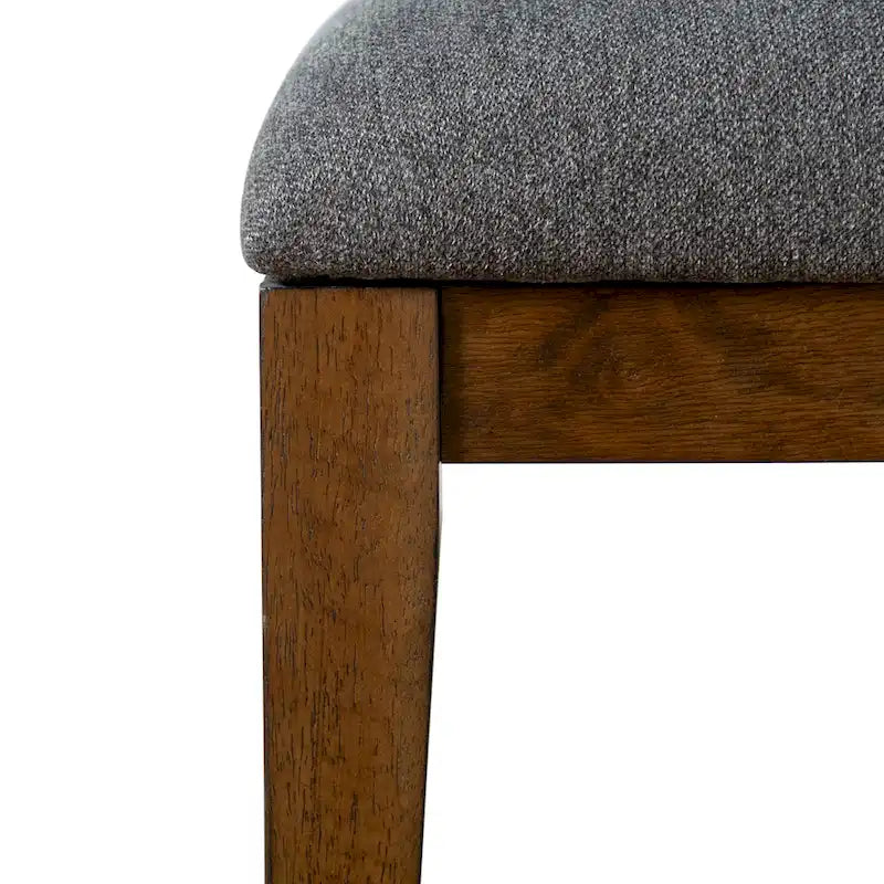 Chaises de salle à manger arrondies en bois massif Leopold de Furniture of America (Lot de 2)