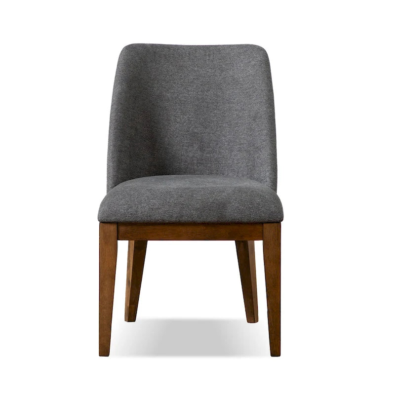 Chaises de salle à manger arrondies en bois massif Leopold de Furniture of America (Lot de 2)