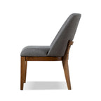 Chaises de salle à manger arrondies en bois massif Leopold de Furniture of America (Lot de 2)