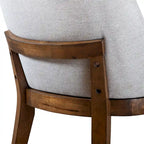 Chaises de salle à manger arrondies en bois massif Leopold de Furniture of America (Lot de 2)