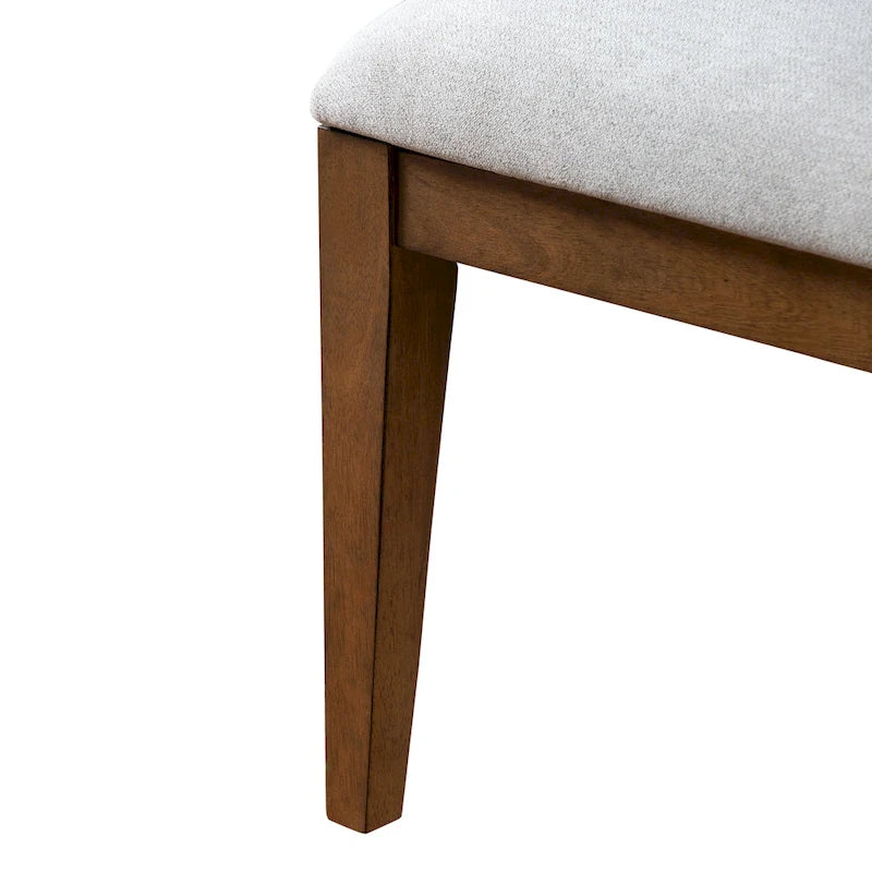 Chaises de salle à manger arrondies en bois massif Leopold de Furniture of America (Lot de 2)