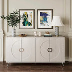 Madia/Credenza moderna laccata in legno a 4 ante