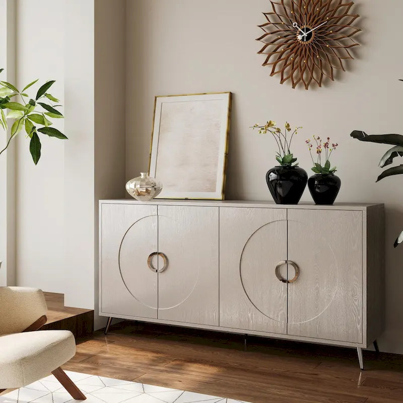 Madia/Credenza moderna laccata in legno a 4 ante