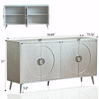 Madia/Credenza moderna laccata in legno a 4 ante