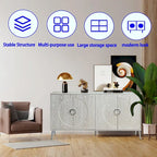 Madia/Credenza moderna laccata in legno a 4 ante