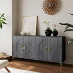 Madia/Credenza moderna laccata in legno a 4 ante